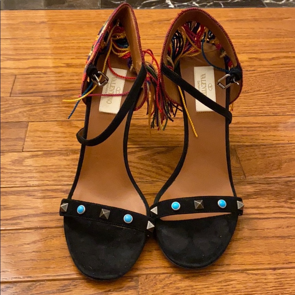 Valentino Black Heel Sandals